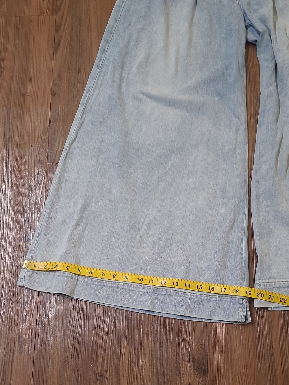 Pilcro Light Blue Wide-Leg Denim Jeans - Picture 9 of 15